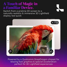 img 1 attached to 📱 Планшет Lume Pad 3D - Планшет на Android 10,8 дюйма с 128 ГБ памяти - экран Light Field - 2560 x 1600 - двойная камера 16 Мп - шампанский бежевый