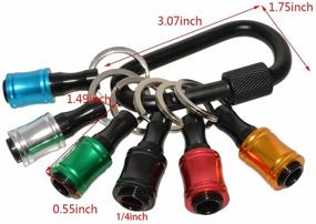 img 2 attached to 🔧 WANGFUFU 1/4" Hex Shank Screwdriver Bits Holder Extension Bar - Aluminum Alloy Drill Adapter Keychain, Portable and Convenient