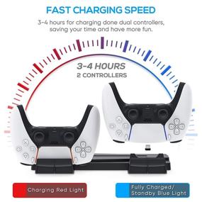 img 3 attached to 🎮 Ultimate Vertical Stand for PS5 Digital Edition/Ultra HD Console: Controller Charging Station + 4 Type C Connectors