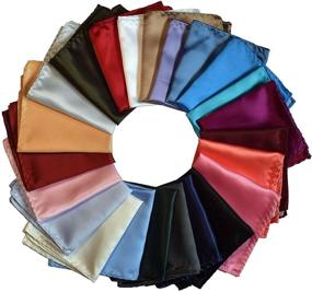 img 4 attached to 🎩 Premium Microfiber Pocket Squares - Perfect Handkerchief for Weddings