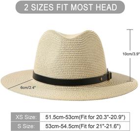 img 3 attached to 👒 Lanzom Unisex Kids Girls Boys Summer Straw Hat: Stylish Wide Brim Floppy Beach Sun Visor Hat