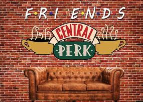 img 2 attached to 7X5FT Central Perk Friends TV Show Theme Party Backdrop - Retro Pub Sofa and Coffee Photography Background with Red Brick Wall for Adult Birthday Ball Party Decorations Portraits Photoshoot - CapiSco SCO145B