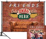 7x5ft central perk friends tv show theme party backdrop - retro pub sofa and coffee photography background with red brick wall for adult birthday ball party decorations portraits photoshoot - capisco sco145b logo