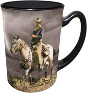 🤠 boldly sip from the john wayne mug - 16 oz - courage storm! logo