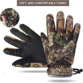 img 1 attached to 🧤 EAmber Winter Hunting Gloves Full Finger Windproof Camouflage Accessories