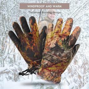 img 3 attached to 🧤 EAmber Winter Hunting Gloves Full Finger Windproof Camouflage Accessories