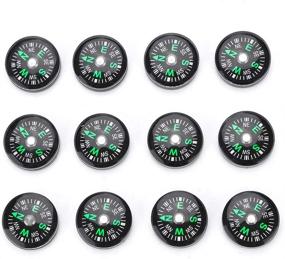 img 4 attached to 🧭 12pcs Mini Practical Pocket Oil Filled Plastic Compass Lightweight for Hiking Camping Outdoor Activities Accessory - Compass 20mm