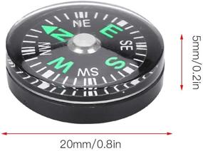 img 1 attached to 🧭 12pcs Mini Practical Pocket Oil Filled Plastic Compass Lightweight for Hiking Camping Outdoor Activities Accessory - Compass 20mm