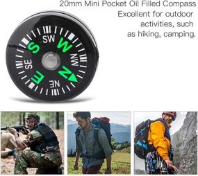 img 3 attached to 🧭 12pcs Mini Practical Pocket Oil Filled Plastic Compass Lightweight for Hiking Camping Outdoor Activities Accessory - Compass 20mm