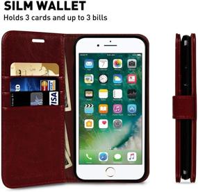 img 2 attached to 📱 MONASAY iPhone 7 Wallet Case/iPhone 8 Wallet Case/iPhone SE 2020 Case: Flip Folio Leather Cover with Card Holder & Screen Protector for Apple iPhone 7/8/SE2