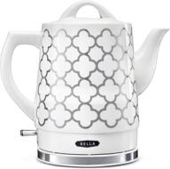 🫖 bella 1.5l electric ceramic tea kettle - boil dry protection, detachable swivel base, silver foil logo