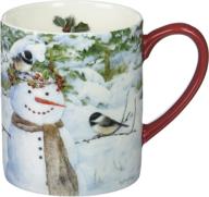 🐦 lang chickadee snowman shasky multicolored: charming winter decor with vibrant colors logo