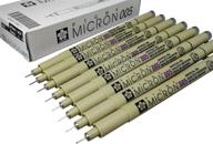 🖊️ sakura pigma micron pen set - 8 black ink markers with fine point for artists and drawing pens logo