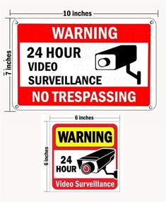 img 3 attached to WISLIFE Security Surveillance Aluminum Decals