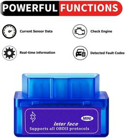 img 3 attached to 🚗 OBD2 Bluetooth Scanner CARXtruck - Diagnostic Scan Tool for Check Engine Light, Car Code Reader Mini OBDII Interface. Compatible with Android, Symbian, and Windows Systems V1.5.
