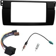 🚗 enhance your bmw 3 series e46: dkmus dash installation trim kit with double din radio stereo dvd, wiring harness, and antenna adapter logo