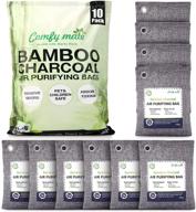 nature fresh бамбуковый угольные мешочки для очистки воздуха - 10 штук по 100 г активированного угля для устранения запахов и создания свежести в доме, шкафу и в автомобиле логотип