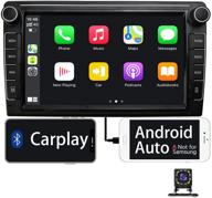 binize 9 inch double din car stereo: apple carplay & android auto, touch screen, bluetooth, fm/am, backup camera input, swc, ios mirror link logo