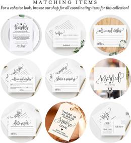 img 1 attached to 🎉 Bliss Collections Wedding Thank You Cards for Table Place Settings - Ideal for Receptions, Parties, Events, and Celebrations - Complementing Your Party Theme, Centerpiece, and Decorations - 4 x 6 Size in Classic Black
