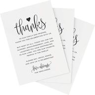🎉 bliss collections wedding thank you cards for table place settings - ideal for receptions, parties, events, and celebrations - complementing your party theme, centerpiece, and decorations - 4 x 6 size in classic black logo