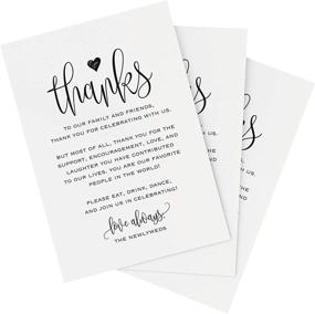 img 4 attached to 🎉 Bliss Collections Wedding Thank You Cards for Table Place Settings - Ideal for Receptions, Parties, Events, and Celebrations - Complementing Your Party Theme, Centerpiece, and Decorations - 4 x 6 Size in Classic Black