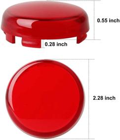 img 1 attached to NTHREEAUTO Red Lens Cover for Harley Dyna Street Glide Road King Bullet Rear Turn Signal Light