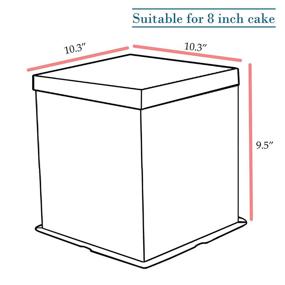 img 3 attached to 🎂 YOUNGTION Bakery Birthday Christmas Transparent Food Service Equipment & Supplies: Premium Disposables for Festive Celebrations