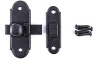 🔒 antique wrought iron sliding latch for cabinet or window doors - black, rust resistant lock with hardware - 3.2" l x 2.2" w - renovators supply manufacturing логотип