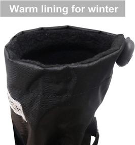 img 1 attached to 🐾 URBEST Dog Shoes: Waterproof Boots with Warm Lining for Snow Winter - Non-slip, Medium & Large Dogs (2 Pairs)