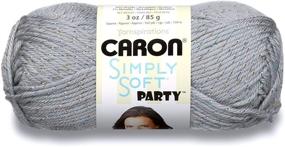 img 4 attached to 🧶 Пряжа Caron Simply Soft Party - Серебро: 3 унции, средний ворс 4 мерный - идеально подходит для вязания крючком, вязания и ремесленных проектов.