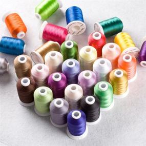 img 3 attached to 🧵 Simthread Brother 40 Colors 1100Y(1000M) Polyester Machine Embroidery Thread - Vibrant and Exquisite Shades for Brother Babylock Janome Singer Pfaff Husqvarna Bernina Machines