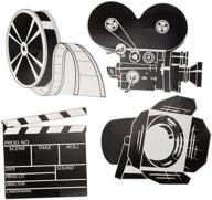 🎥 package of movie set cutouts party decorations (1 count) (4/pkg) logo