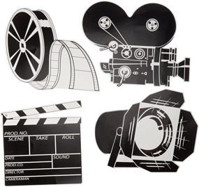 img 1 attached to 🎥 Package of Movie Set Cutouts Party Decorations (1 count) (4/Pkg)