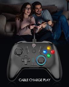 img 2 attached to 🎮 Wired Gaming Controller: EasySMX PC Gamepad Joystick with Dual-Vibration for Nintendo Switch/Windows PC/Laptop/Android TV Box - 6.5ft USB Cable