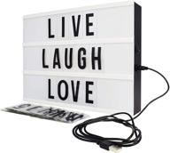 📦 northpoint white po 10-led black decor mini box with 109 letters, numbers and characters - stylish home lighting solution: wall mounted or tabletop, battery or usb powered logo