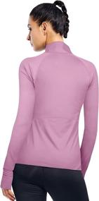 img 3 attached to Womens 1/4 Zip Long Sleeve Workout Tops: Stay Stylish and Comfortable During Your Runs