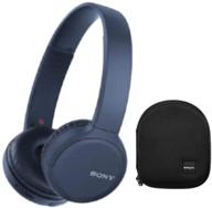 🎧 sony wh-ch510 wireless on-ear headphones (blue) with knox gear protective headphone case bundle - ultimate audio experience! logo