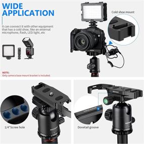 img 2 attached to 📷 Neewer Camera Base Mount Bracket for Canon EOS RP: Microphone/Light Cold Shoe Extension, Tripod Mount, Vlog, YouTube, Live Stream Accessories