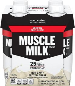 img 4 attached to Muscle Milk Genuine Protein Shake: Delightful Vanilla Crème, 25g Protein, 11 Fl Oz, 4 Pack – An Optimal Choice for Muscle Recovery