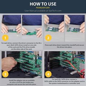 img 1 attached to 🔌 StarTech.com 3-Port M.2 NVMe SSD & 2x SATA III Adapter Card - PCIe 3.0 Adapter (PEXM2SAT32N1)