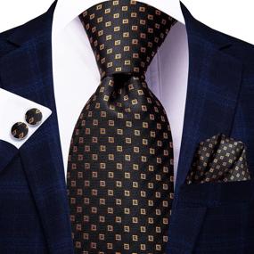 img 3 attached to 👔 Hi Tie Classic Necktie Cufflinks Pocket: Stylish Men's Accessories and Ties, Cummerbunds & Pocket Squares Collection