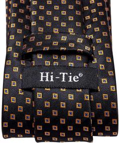 img 1 attached to 👔 Hi Tie Classic Necktie Cufflinks Pocket: Stylish Men's Accessories and Ties, Cummerbunds & Pocket Squares Collection