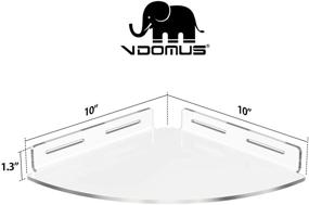 img 1 attached to 🚿 Vdomus Acrylic Corner Shower Shelves (2-Pack) - Adhesive Wall Mount Bathroom Corner Storage - No Drilling Required