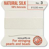 griffin bead cord natural white logo