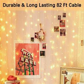 img 1 attached to 🎄 82FT Expandable Christmas String Lights - 200 LED, 8 Lighting Modes, Indoor/Outdoor Xmas Tree Decor, Wedding, Holiday Party, Garden - Warm White