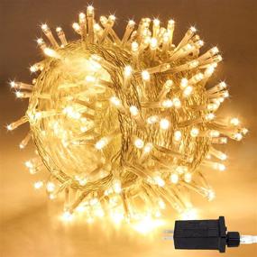 img 4 attached to 🎄 82FT Expandable Christmas String Lights - 200 LED, 8 Lighting Modes, Indoor/Outdoor Xmas Tree Decor, Wedding, Holiday Party, Garden - Warm White