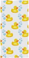 🦆 high-quality yellow rubber duck decorative guest hand towels - absorbent & soft fingertip towels for bathroom, hotel, kitchen, spa, gym, yoga - 27.5x15.7 inch logo