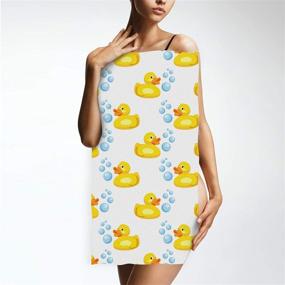 img 1 attached to 🦆 High-Quality Yellow Rubber Duck Decorative Guest Hand Towels - Absorbent & Soft Fingertip Towels for Bathroom, Hotel, Kitchen, Spa, Gym, Yoga - 27.5x15.7 Inch