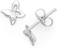 sparkling little diva diamonds: .925 sterling silver novelty earrings with diamond accent (i color, i1 clarity) logo