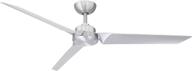 62in brushed aluminum roboto smart ceiling fan for indoor and outdoor use with remote control logo